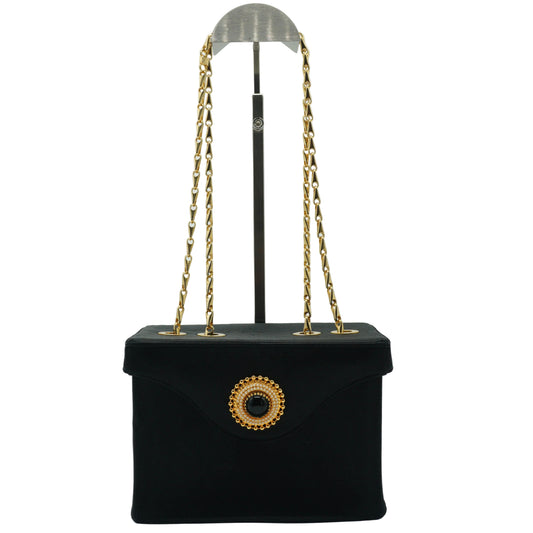 Celine Black Evening Handbag Small GHW