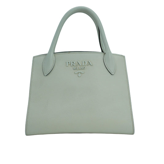 Prada Monochrome Saffiano Leather Bag White Medium GHW