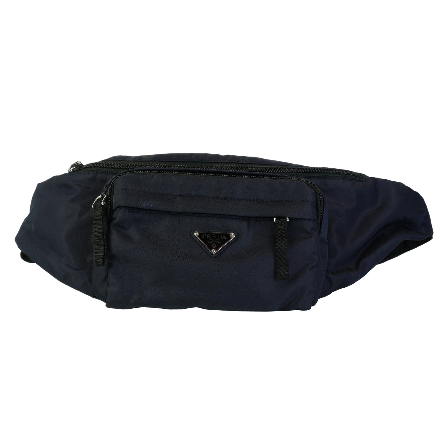 Prada Marsupio Crossbody Belt Bag Navy Blue SHW