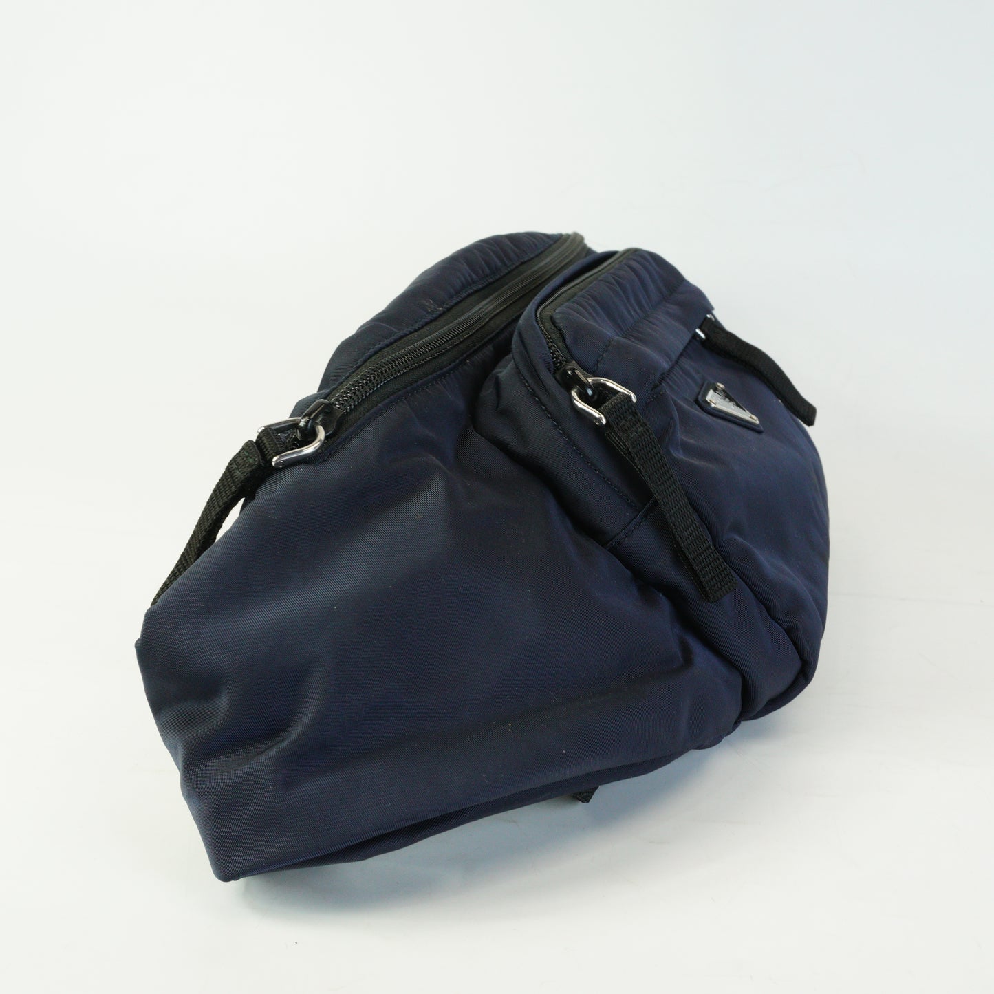 Prada Marsupio Crossbody Belt Bag Navy Blue SHW