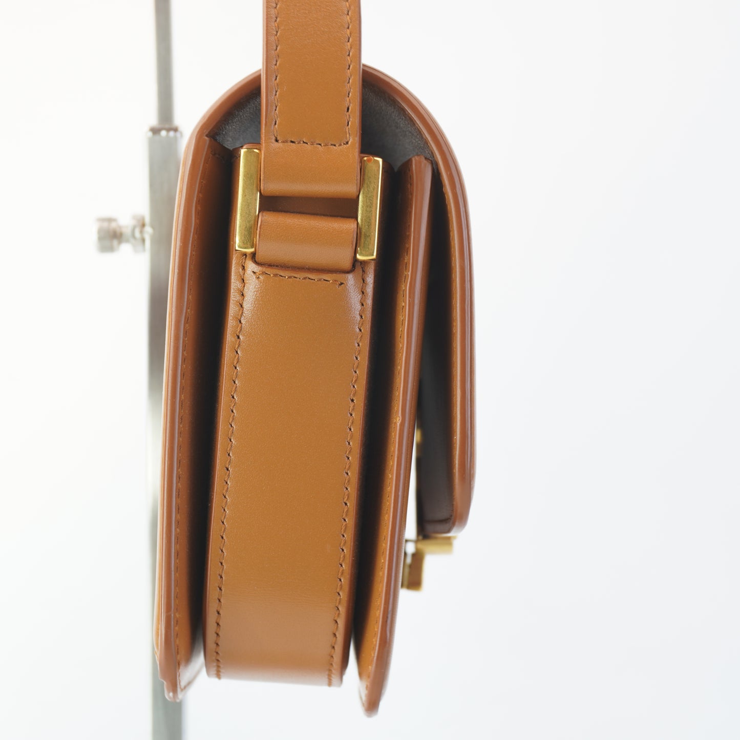 YSL	Solferino Satchel Calfskin Gold-Tone