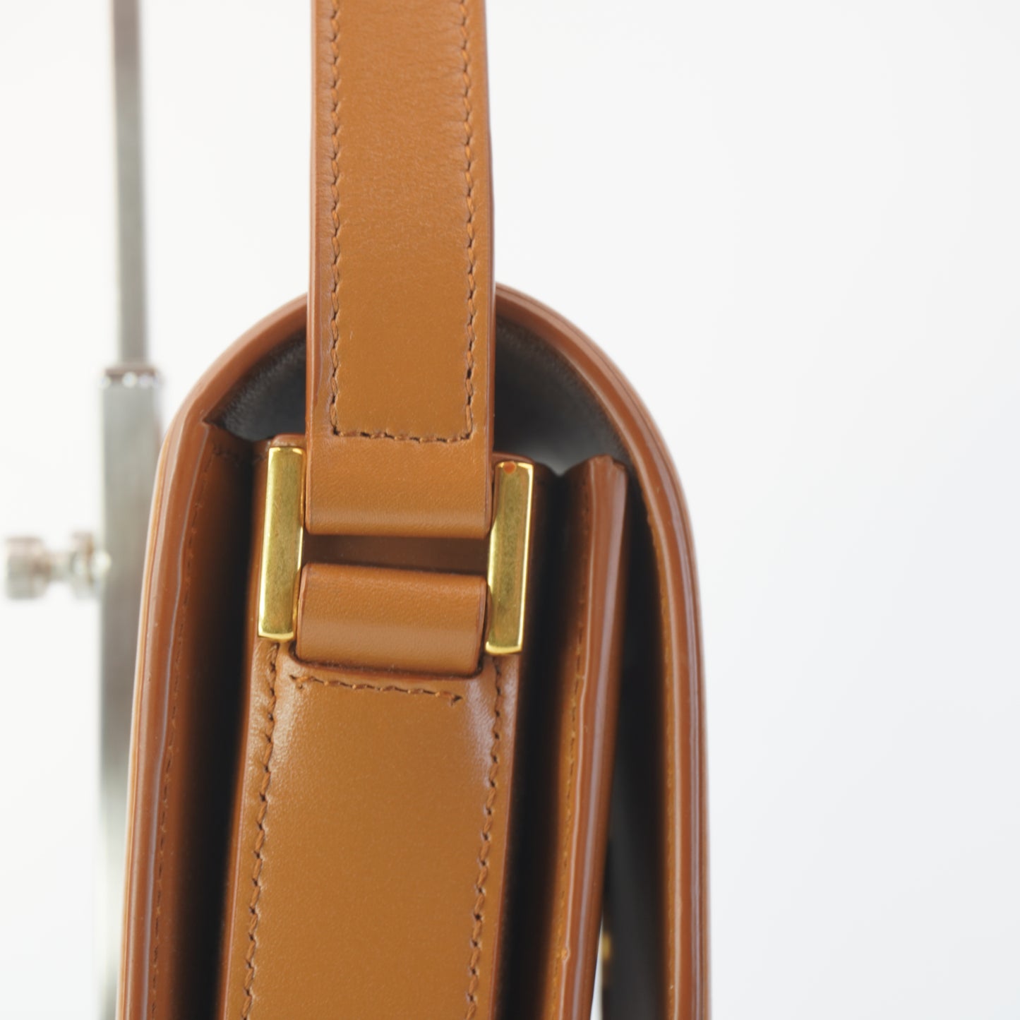 YSL	Solferino Satchel Calfskin Gold-Tone