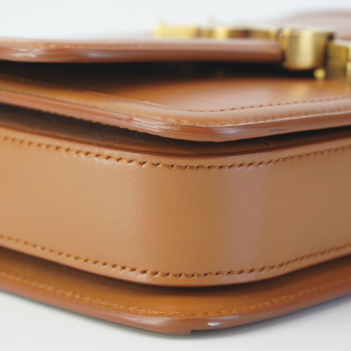 YSL	Solferino Satchel Calfskin Gold-Tone