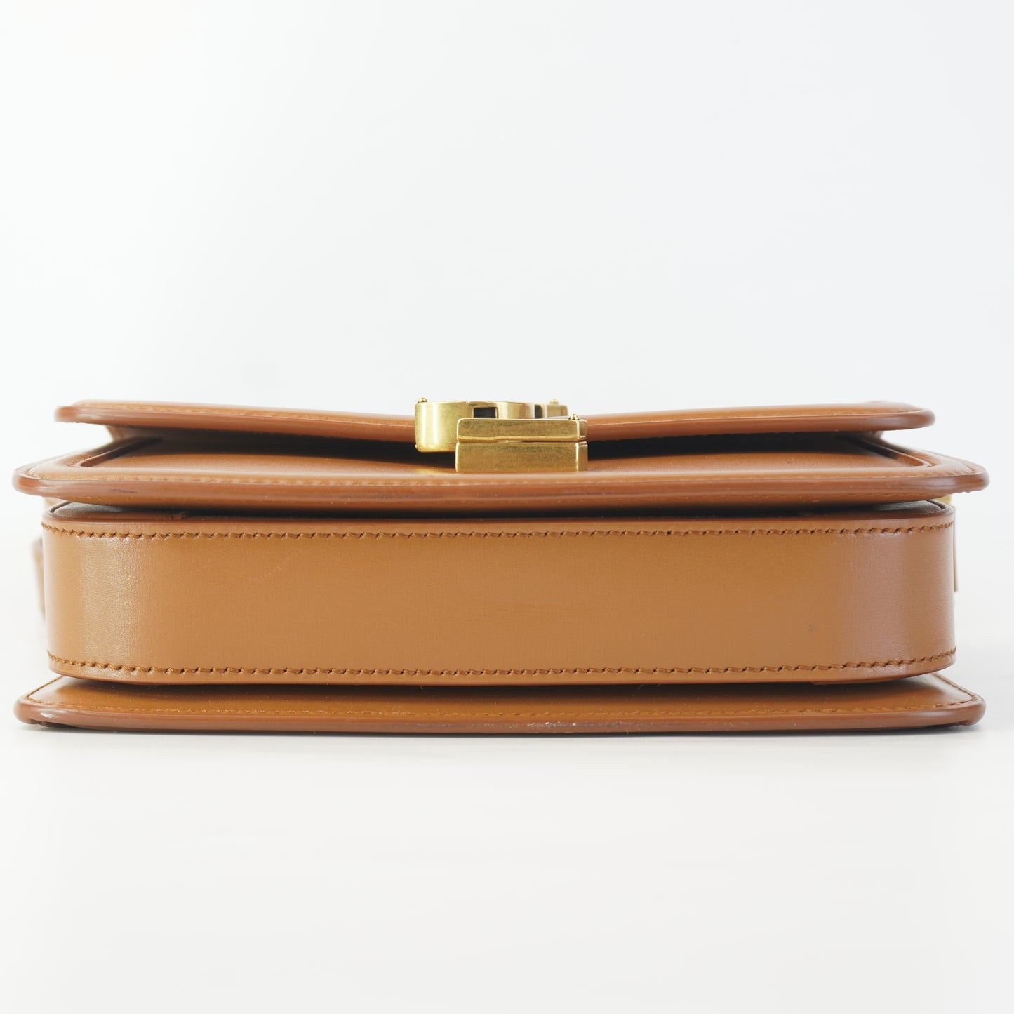 YSL	Solferino Satchel Calfskin Gold-Tone