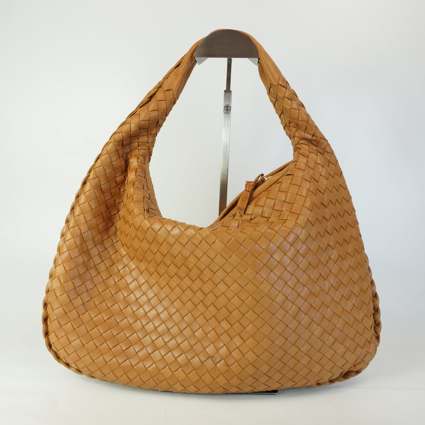 Bottega Veneta Intrecciato Hobo Bag Tan Large GHW