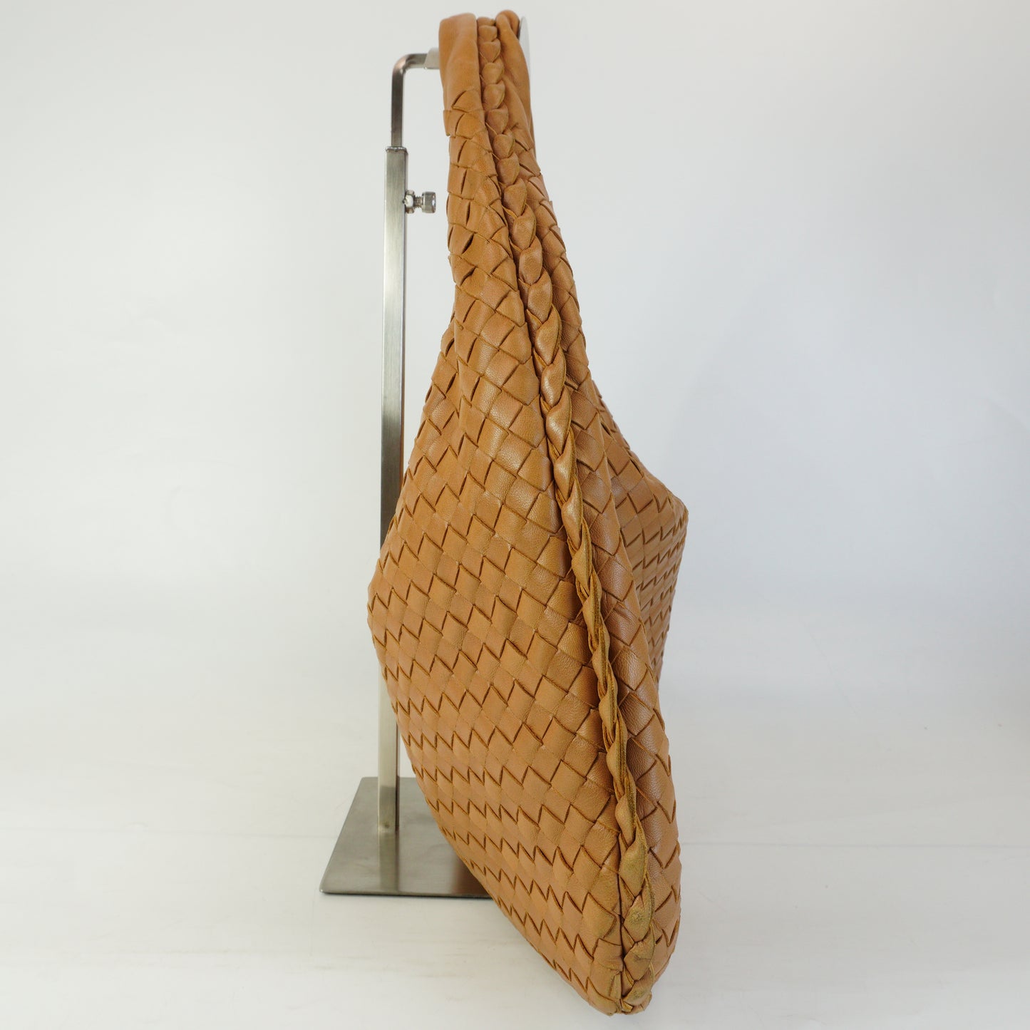 Bottega Veneta Intrecciato Hobo Bag Tan Large GHW
