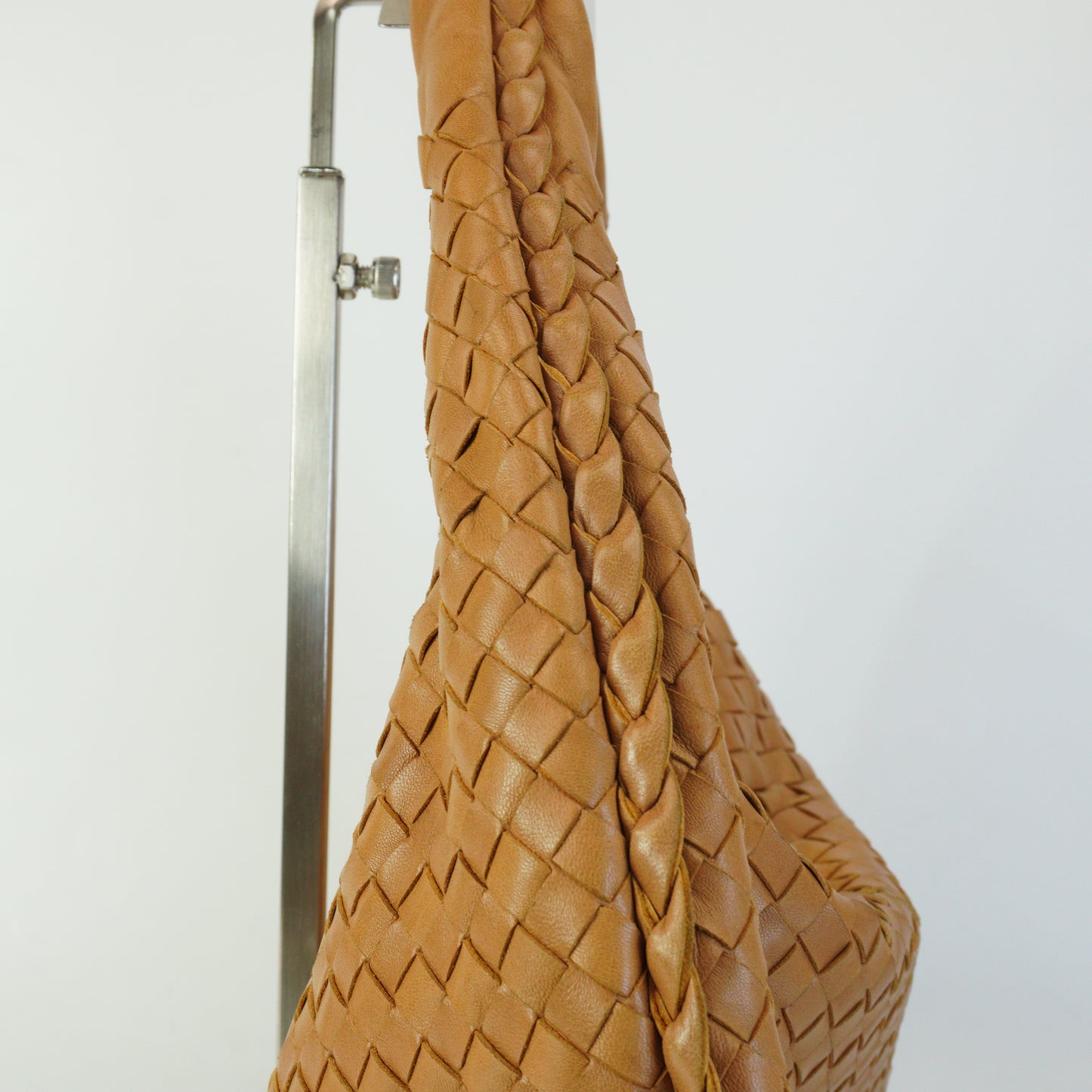 Bottega Veneta Intrecciato Hobo Bag Tan Large GHW