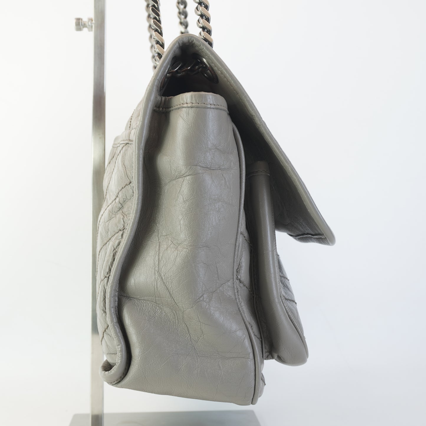 YSL	Niki Gray Medium Shoulder