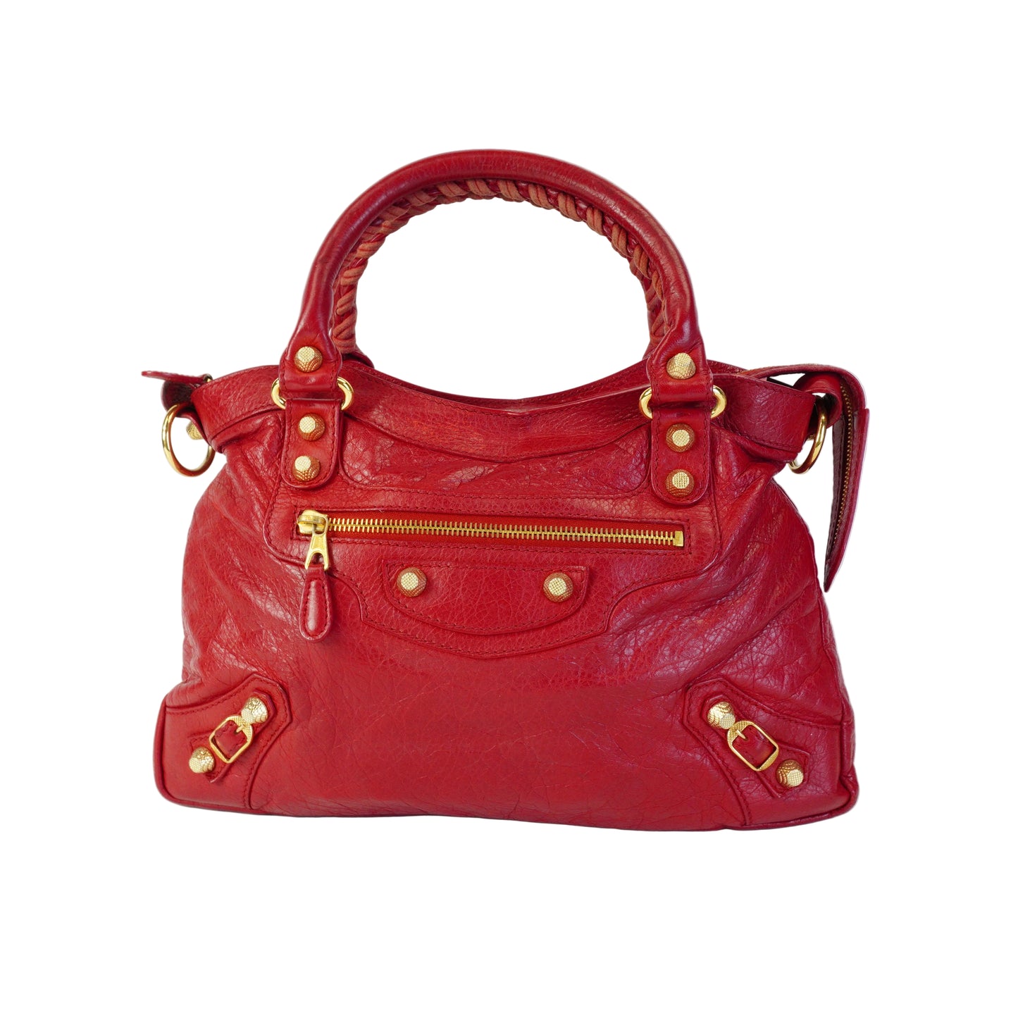 BalenciagaClassic City Medium Red GHW