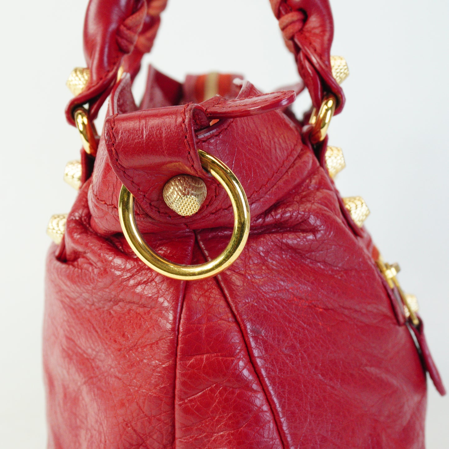 BalenciagaClassic City Medium Red GHW