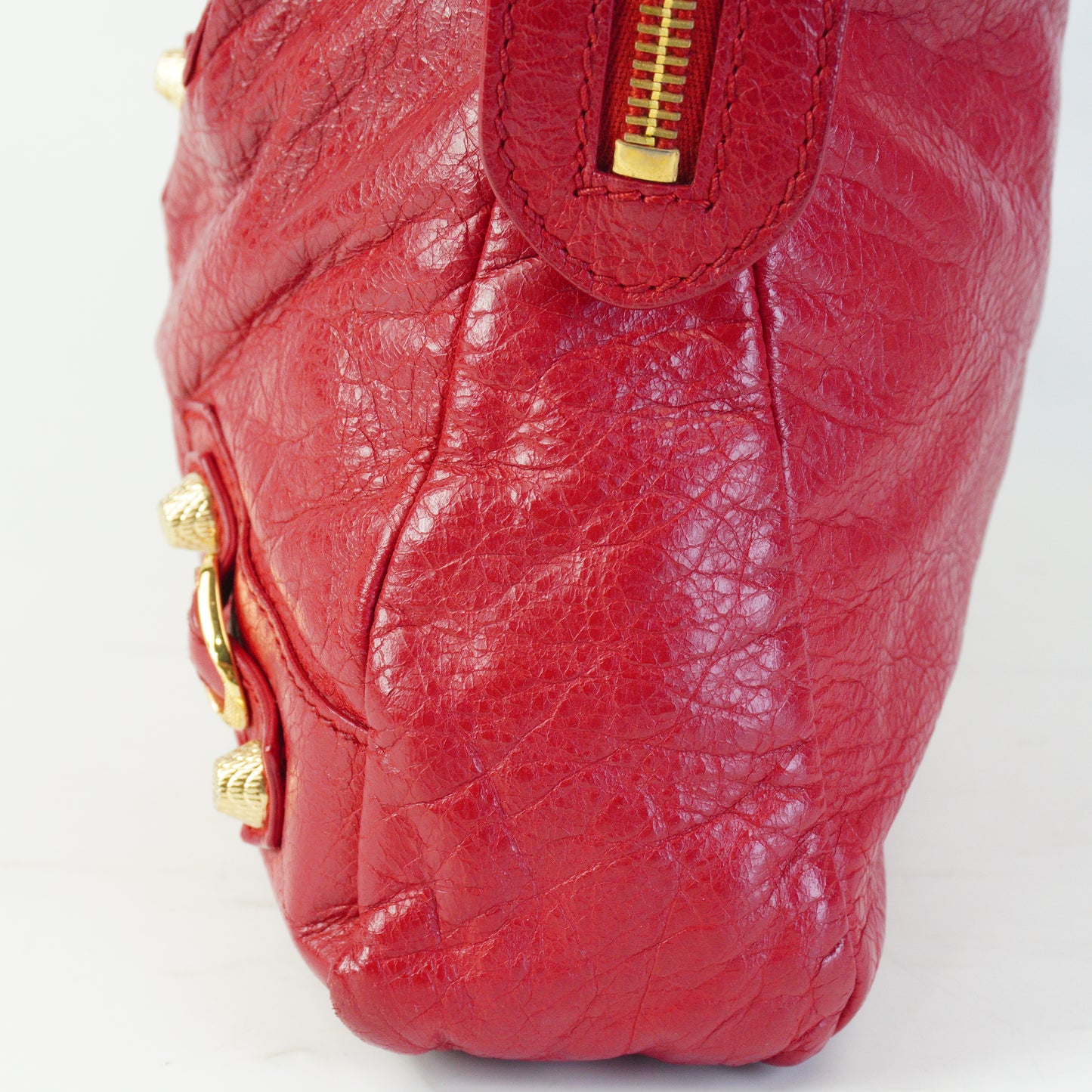 BalenciagaClassic City Medium Red GHW
