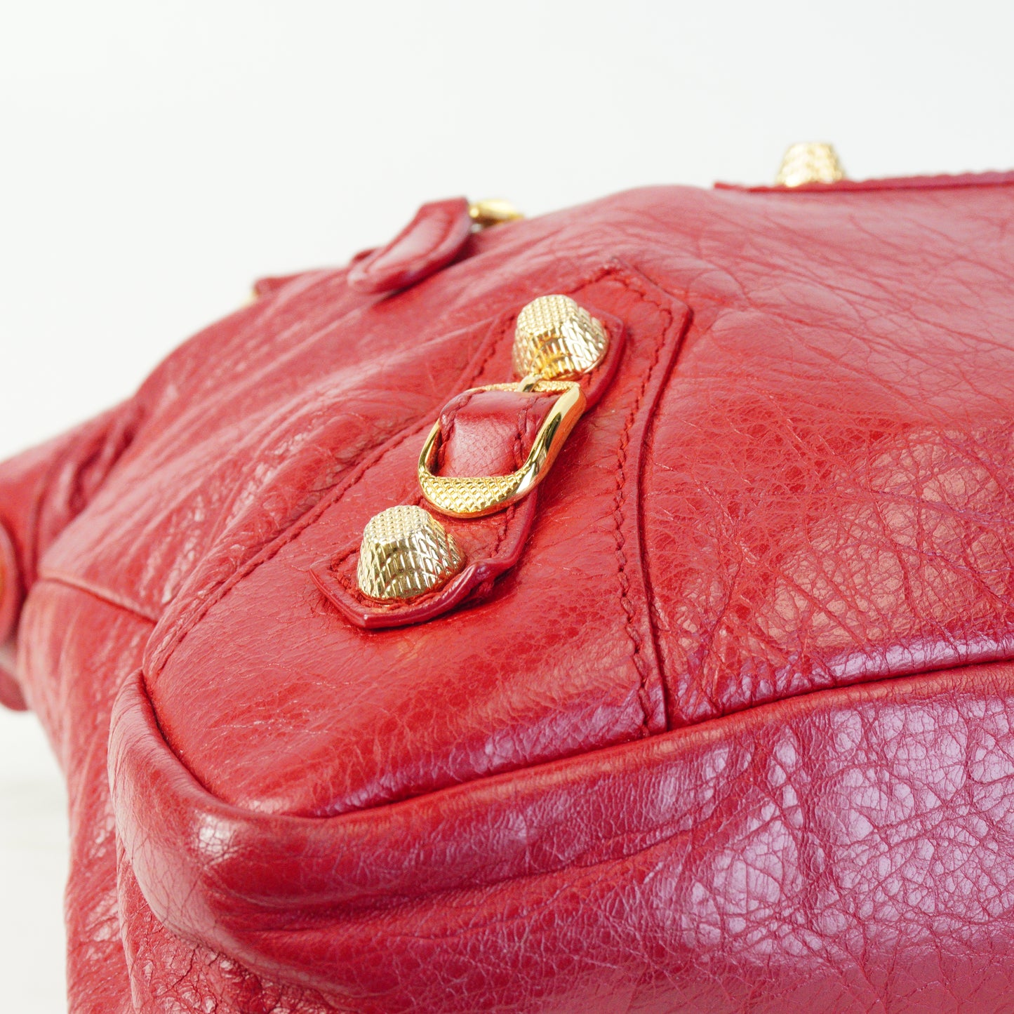 BalenciagaClassic City Medium Red GHW