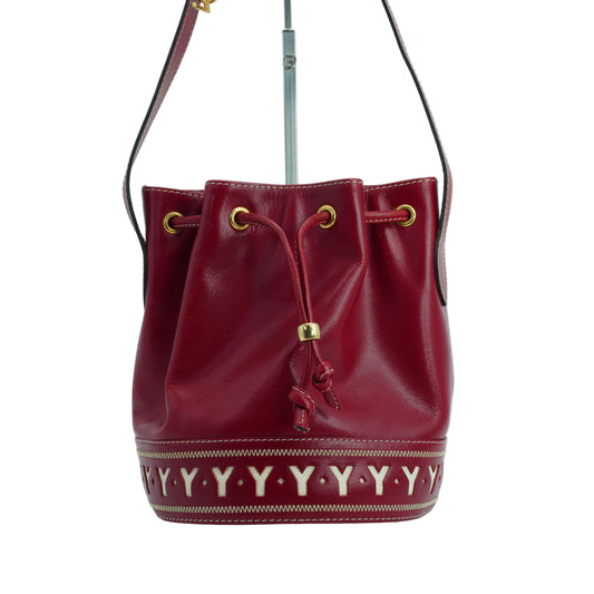 YSL Bucket Bag Red Small GHW