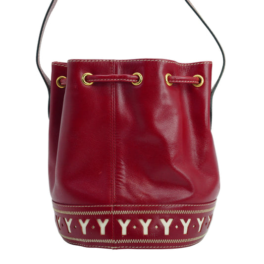 YSL Bucket Bag Red Small GHW