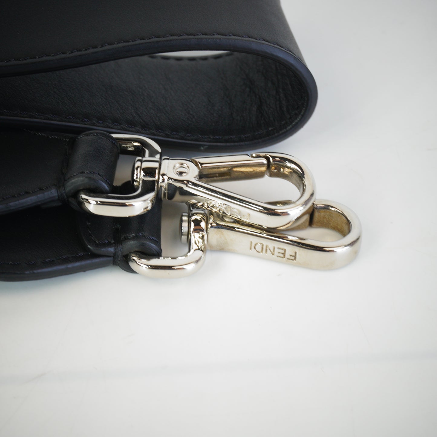 Fendi Kan I F Shoulder Bag Small Black GSHW
