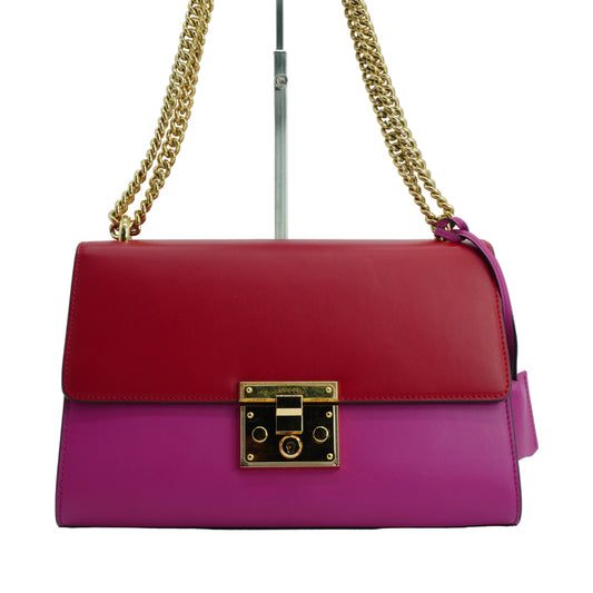 Gucci Padlock Medium Smooth Calfskins RED/PINK GHW