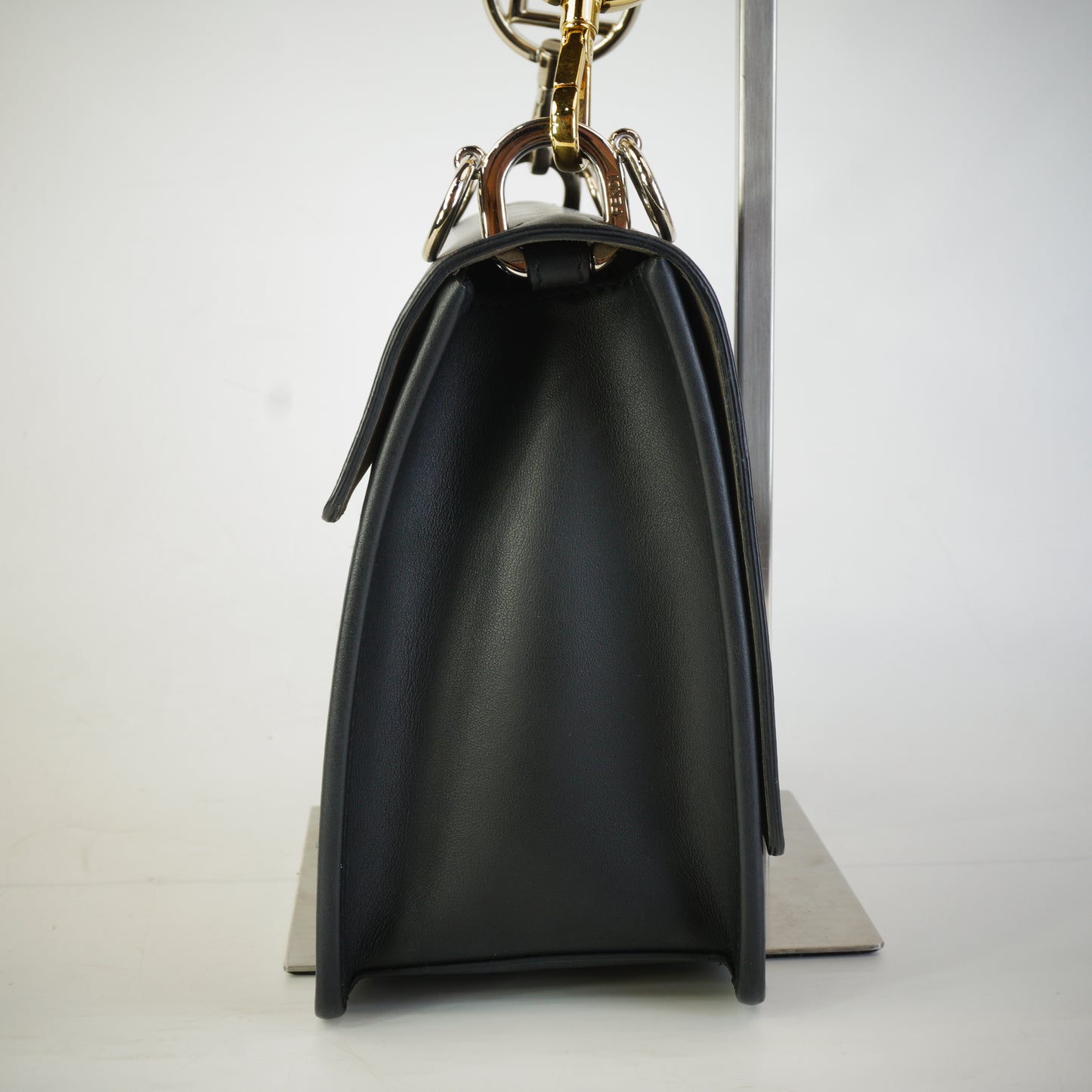Fendi Kan I F Shoulder Bag Small Black GSHW