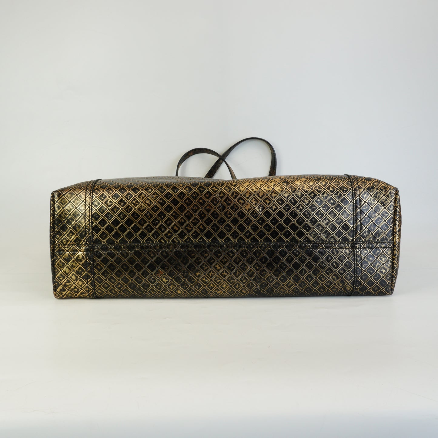 Bottega Veneta Intrecciomirage Leather Black/Gold Large
