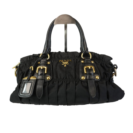 Prada Tessuto Nylon Gaufre Black Horizontal