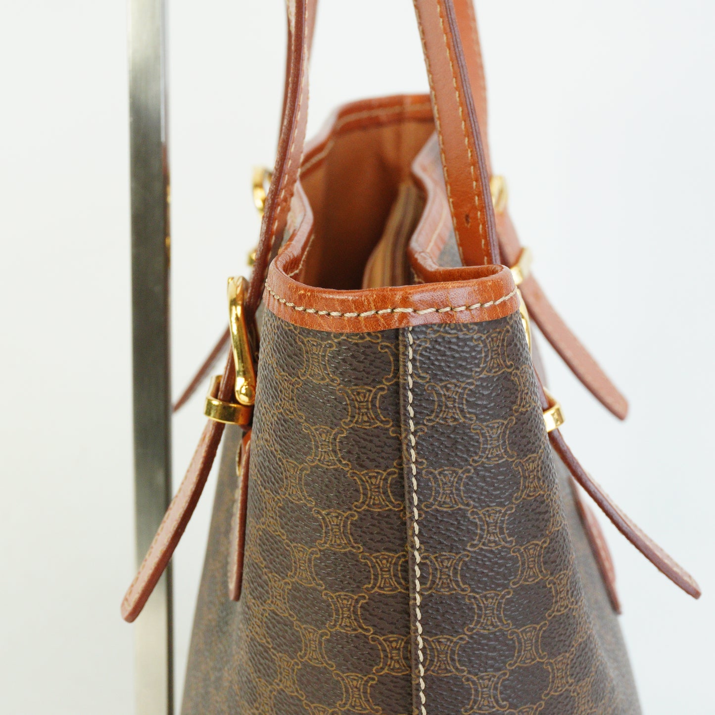 Celine  Macadam Tote Brown Small GHW