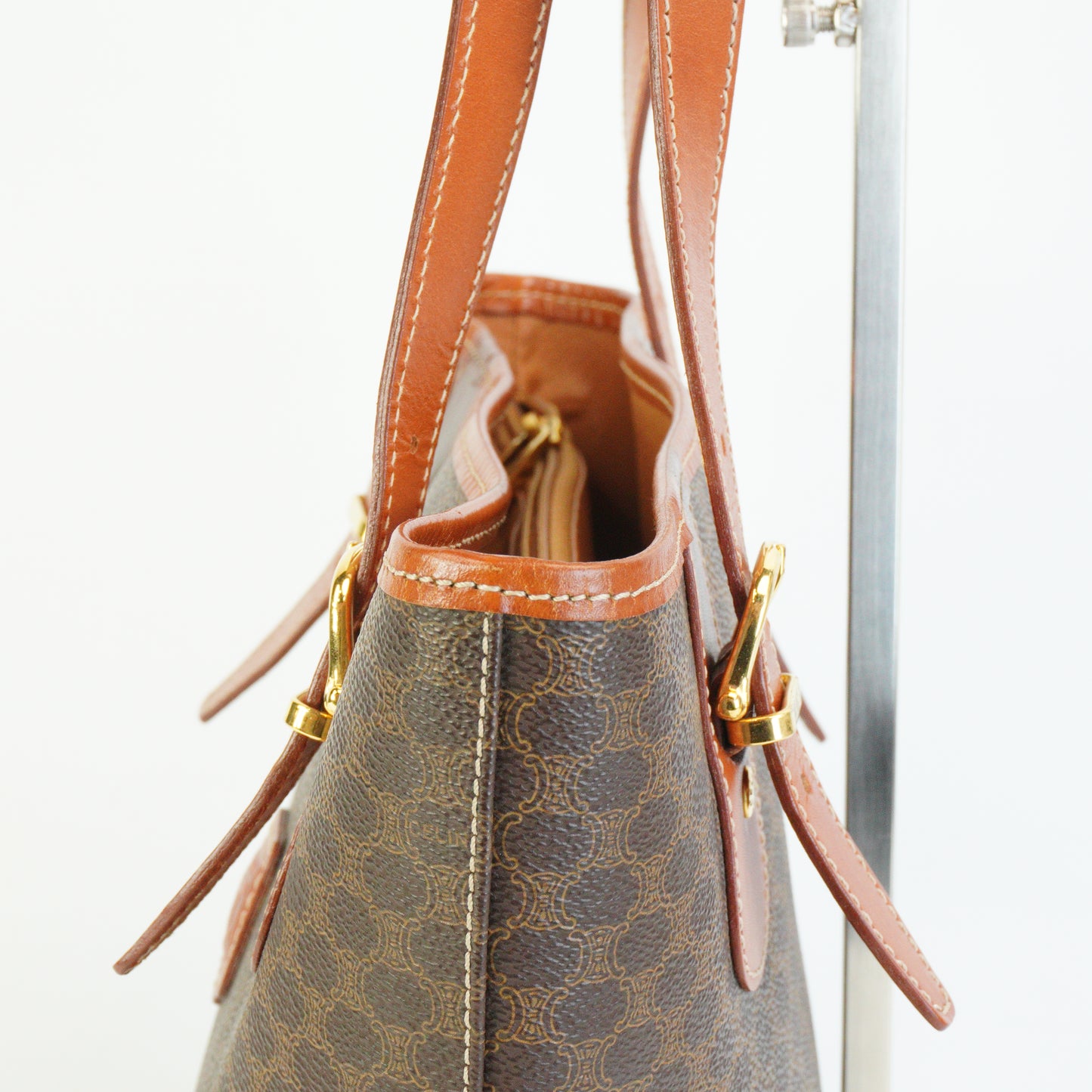 Celine  Macadam Tote Brown Small GHW