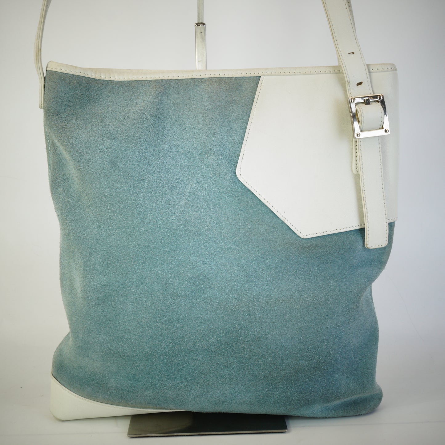 Loewe Anagram Suede Shoulder Bag 28 SHW