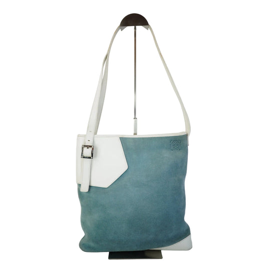 Loewe Anagram Suede Shoulder Bag 28 SHW