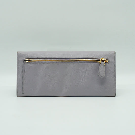 Prada	Saffiano Leather Long Wallet Nube GHW