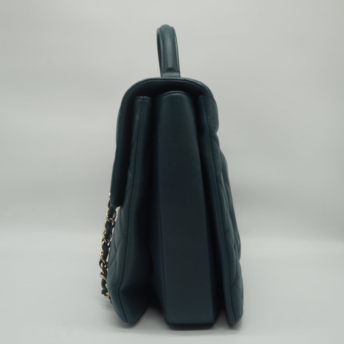 Chanel Trendy CC Top Handle Flap Bag Haze Blue  Medium  GHW