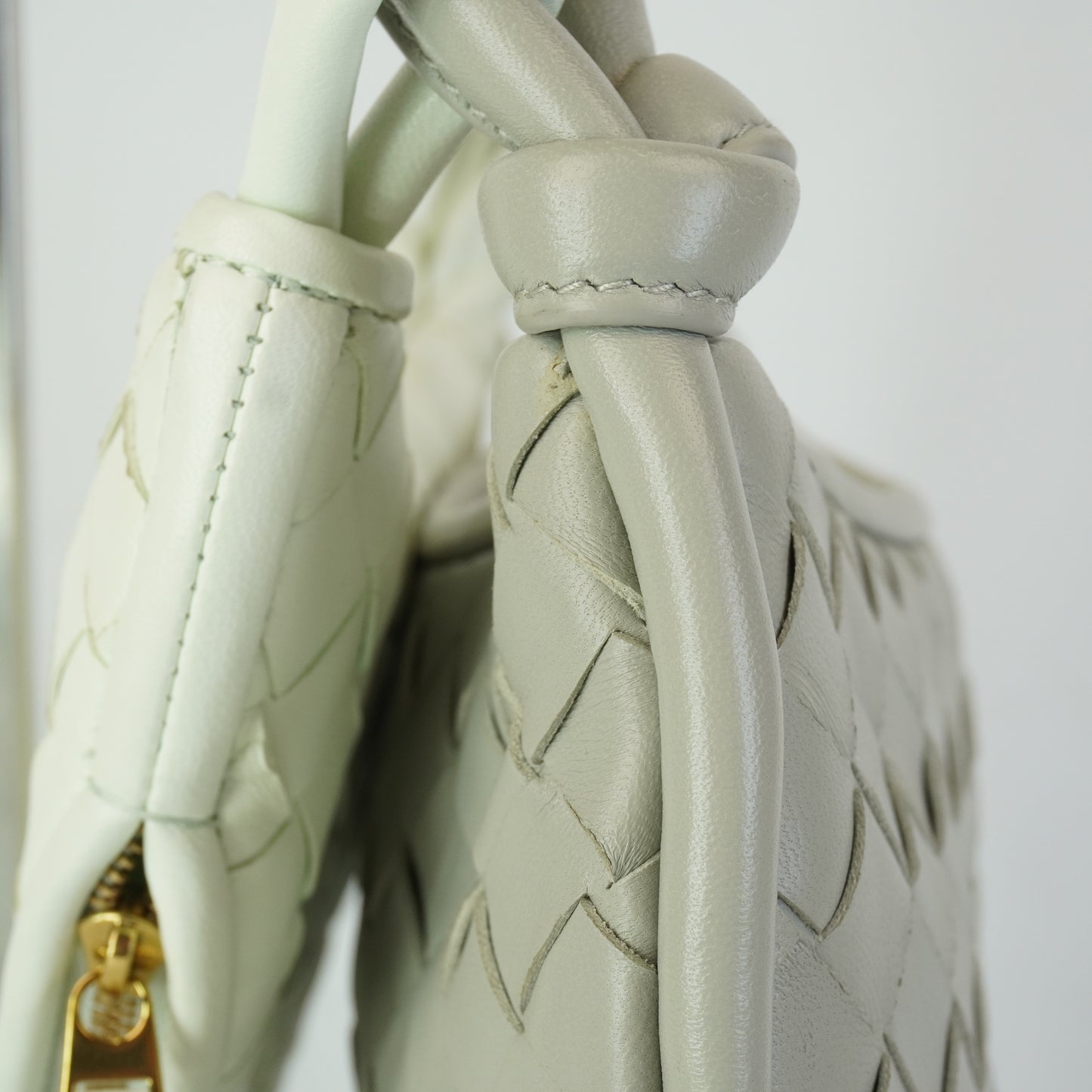 Bottega Veneta Gemelli Shoulder Bag Gray/White