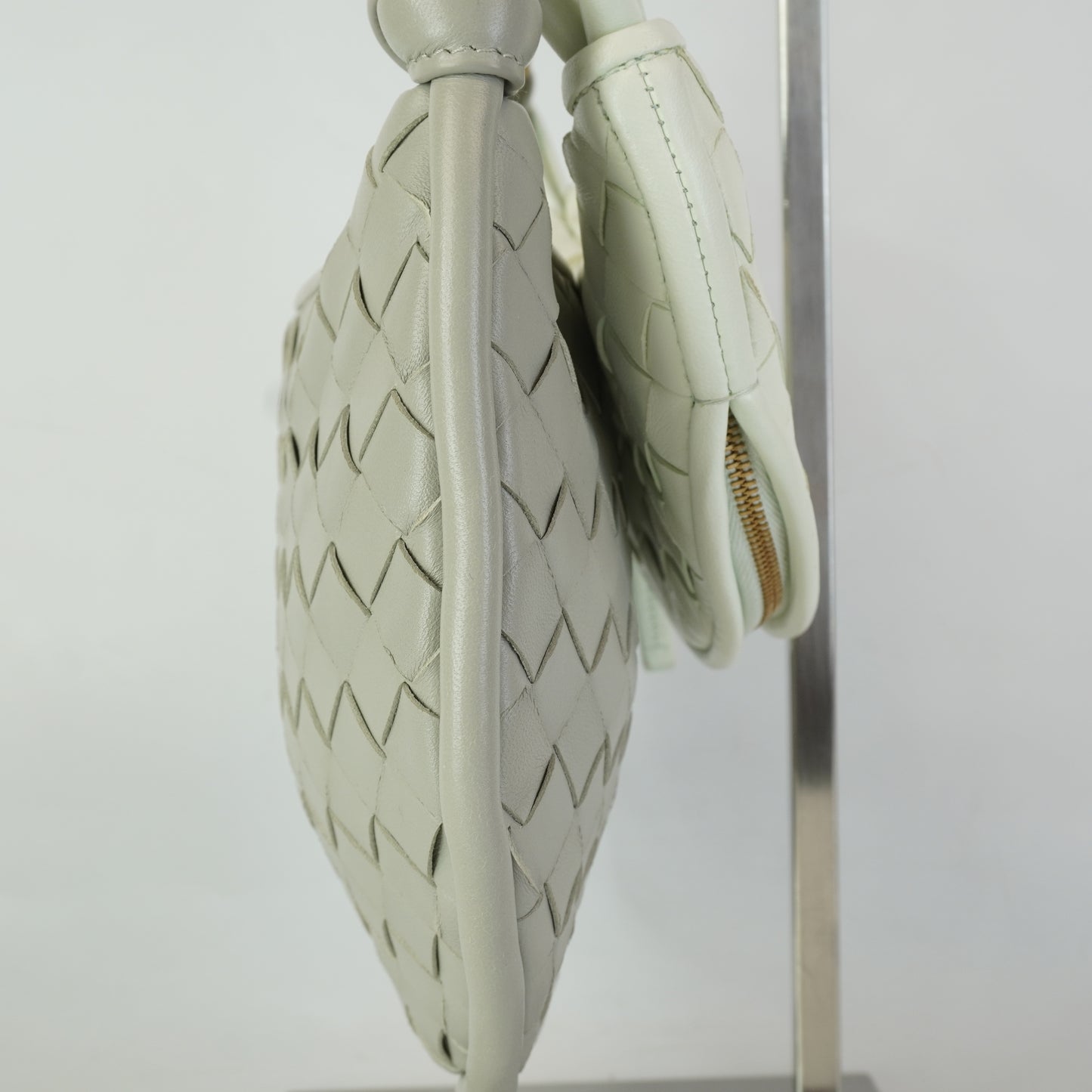 Bottega Veneta Gemelli Shoulder Bag Gray/White
