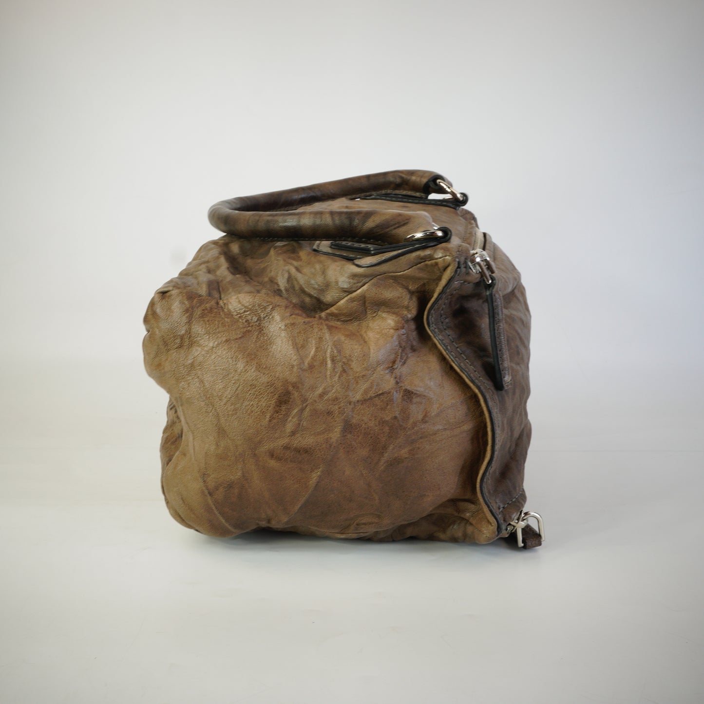 Givenchy Pandora Medium Crinkled Textured Brown SHW