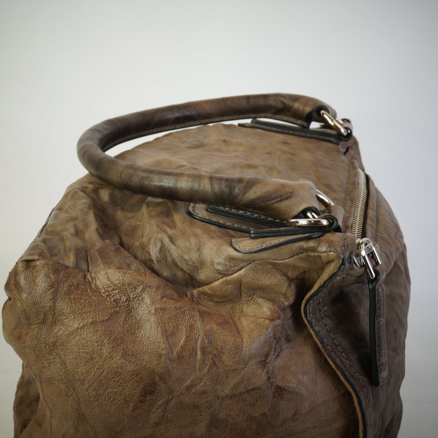 Givenchy Pandora Medium Crinkled Textured Brown SHW