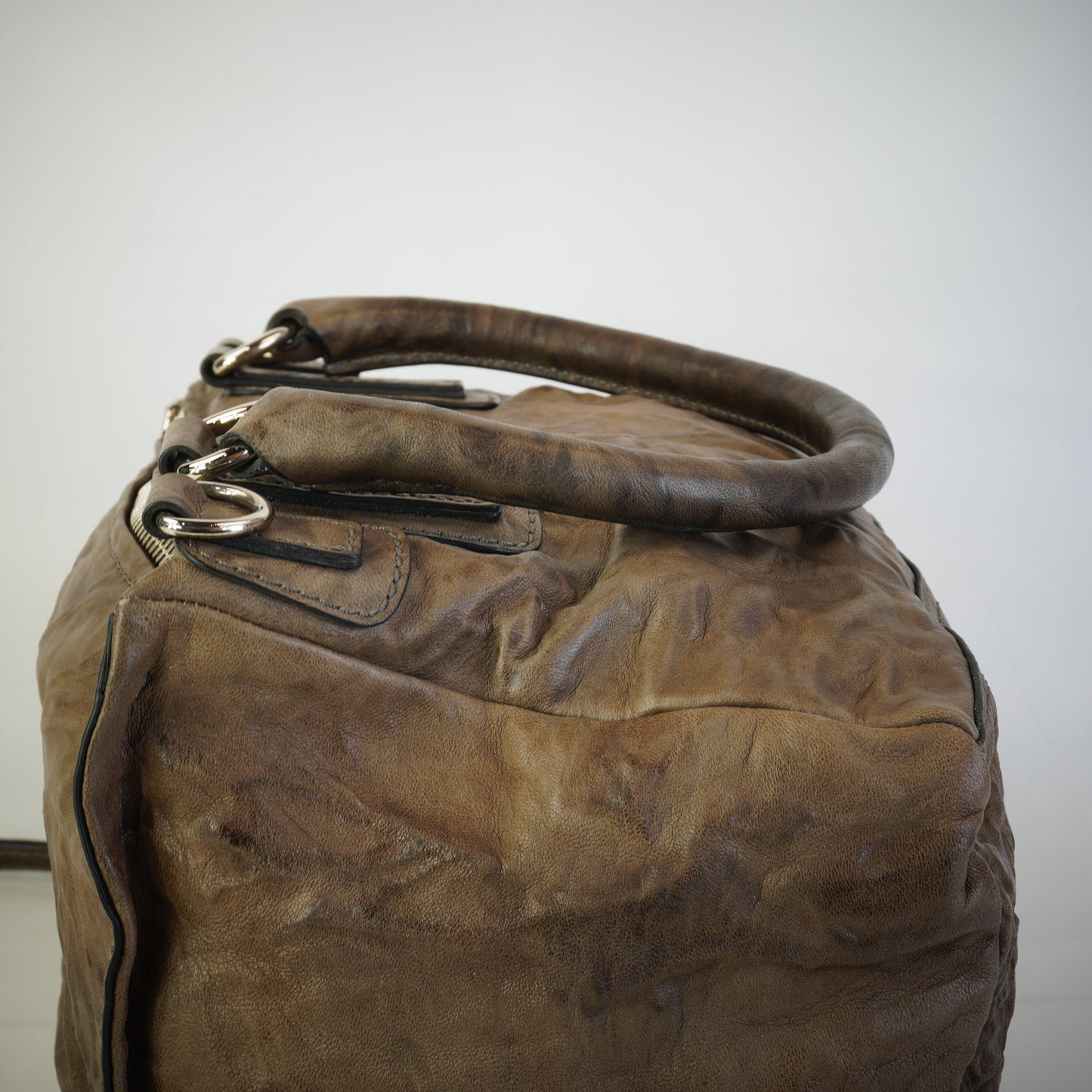 Givenchy Pandora Medium Crinkled Textured Brown SHW
