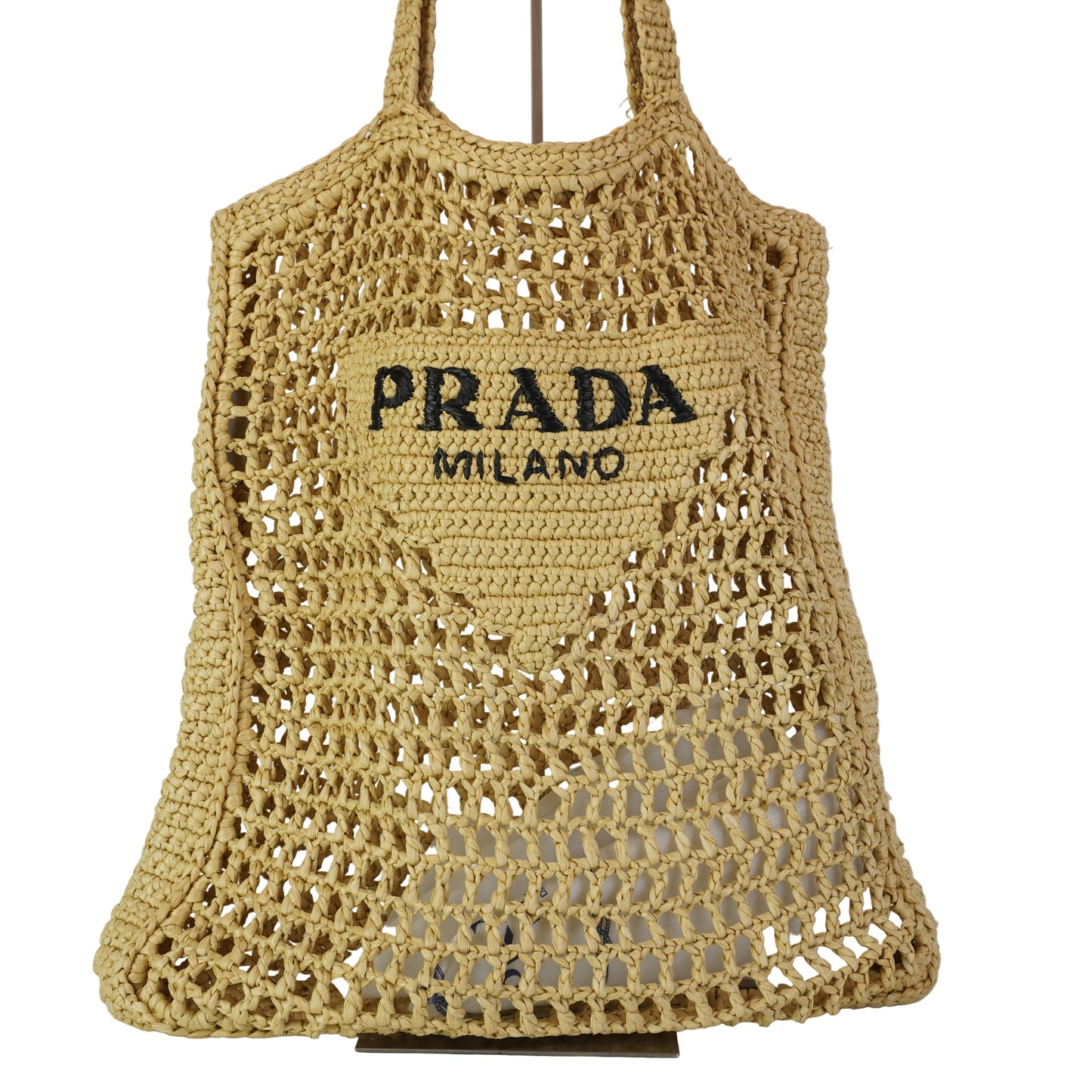 Prada Raffia Tote Bag