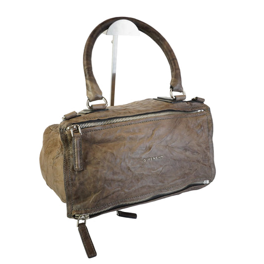 Givenchy Pandora Medium Crinkled Textured Brown SHW
