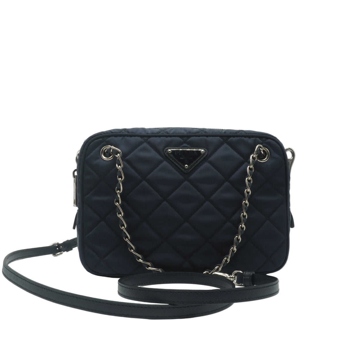 Prada	Tessuto Impuntu Quilted Nylon Camera / Crossbody Bag Small SHW