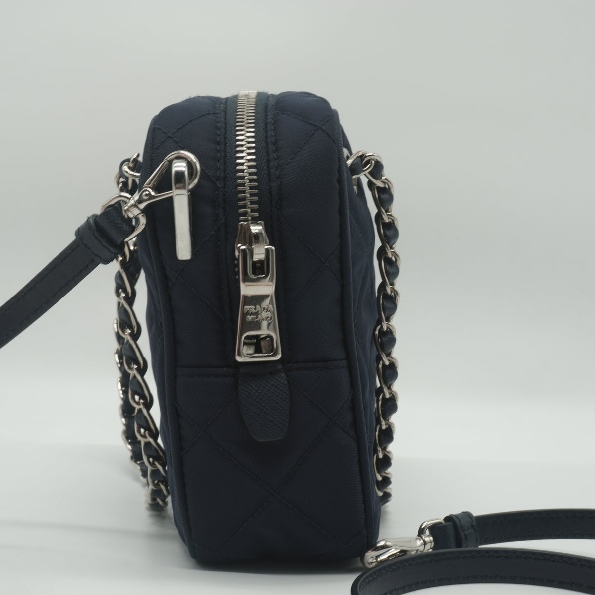 Prada	Tessuto Impuntu Quilted Nylon Camera / Crossbody Bag Small SHW