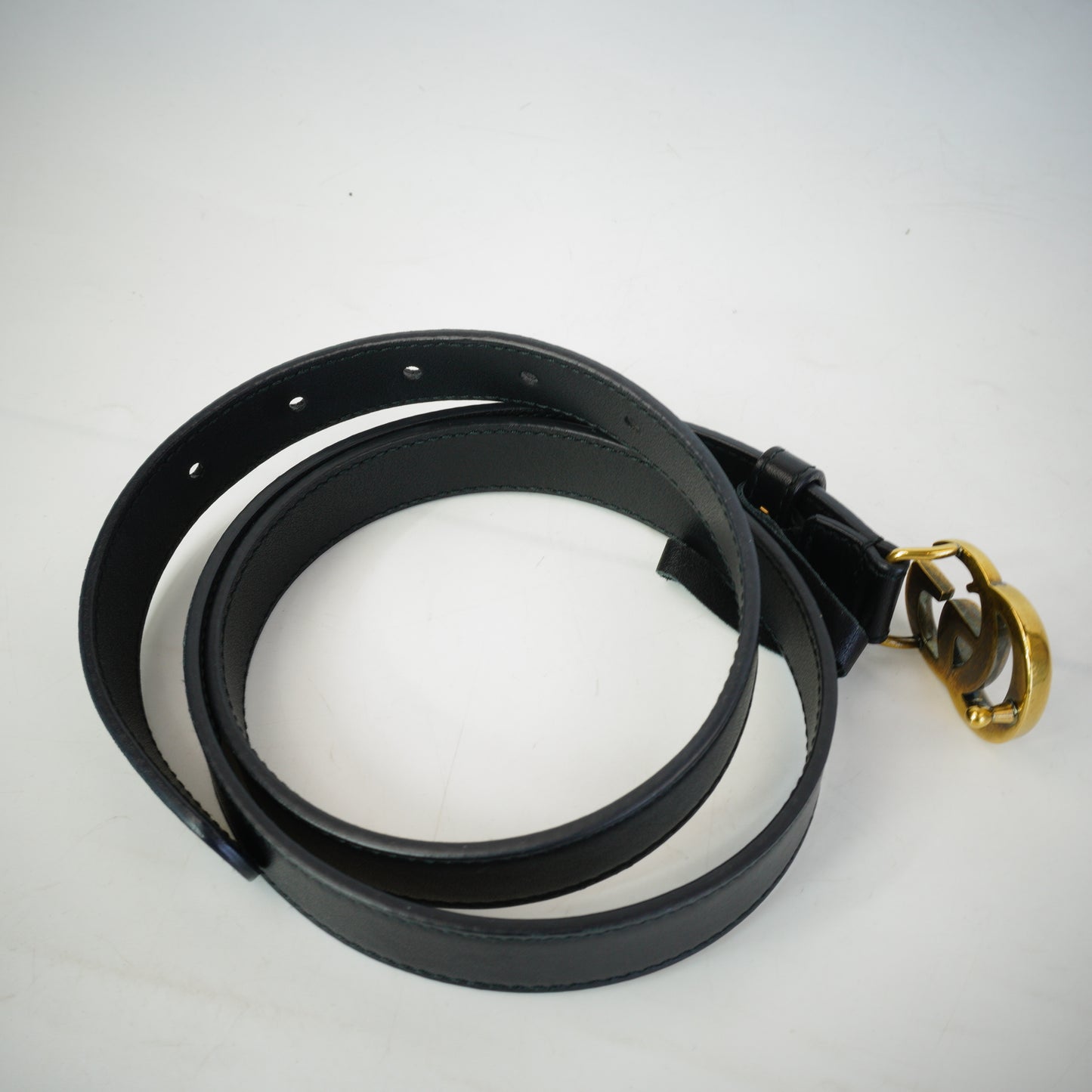 Gucci GG Marmont Leather Belt GHW