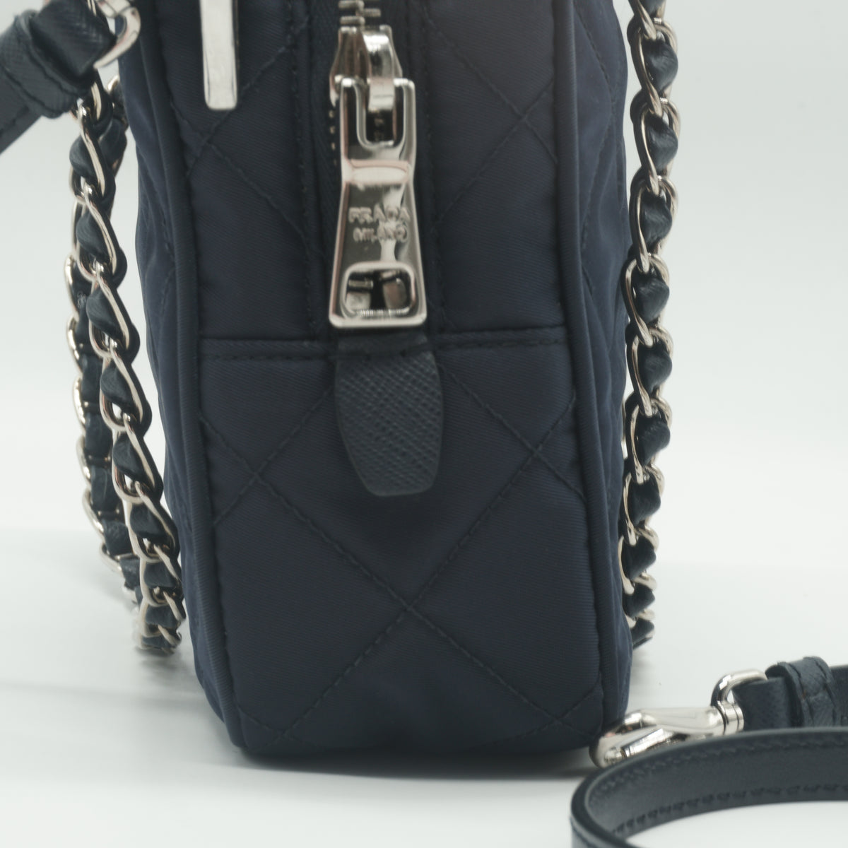 Prada	Tessuto Impuntu Quilted Nylon Camera / Crossbody Bag Small SHW