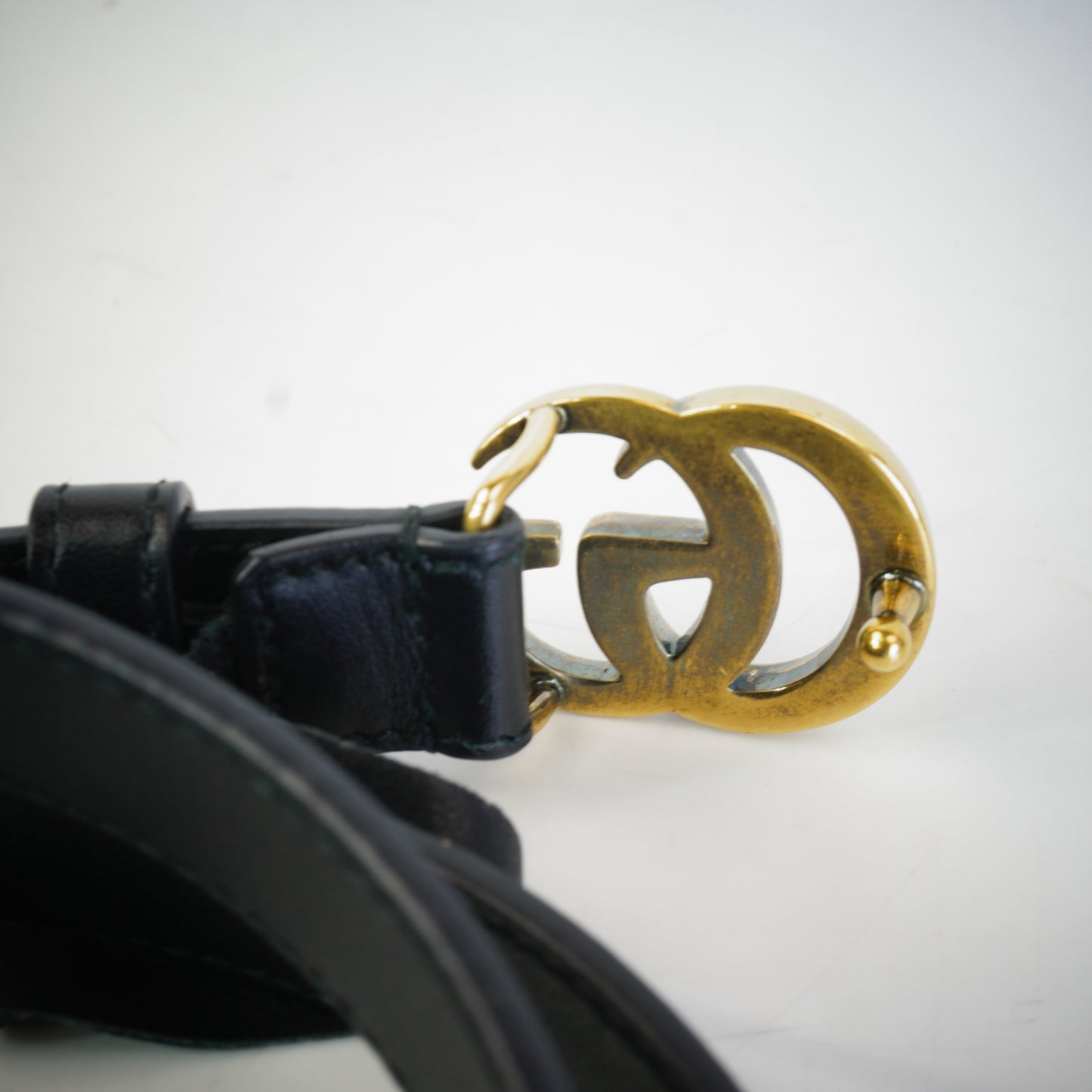 Gucci GG Marmont Leather Belt GHW