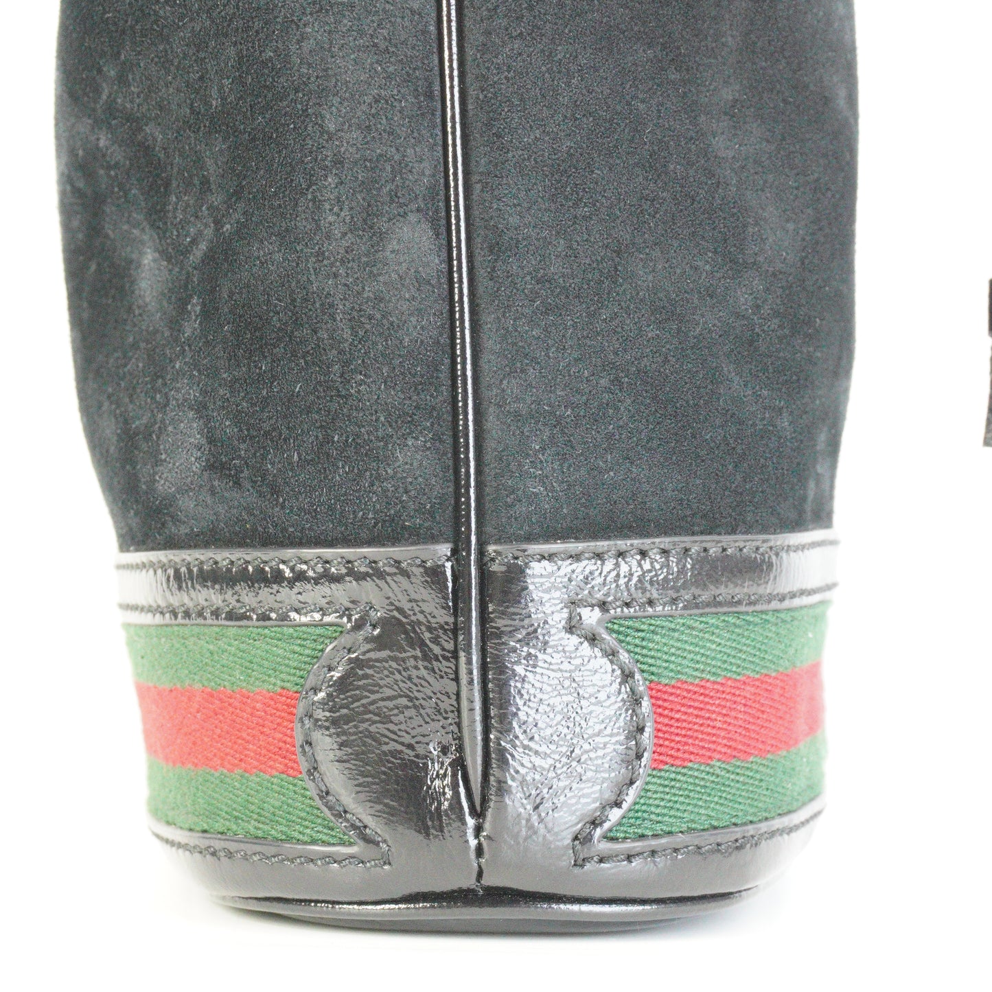 Gucci	Small Ophidia Black Suede Bucket Bag Small GHW