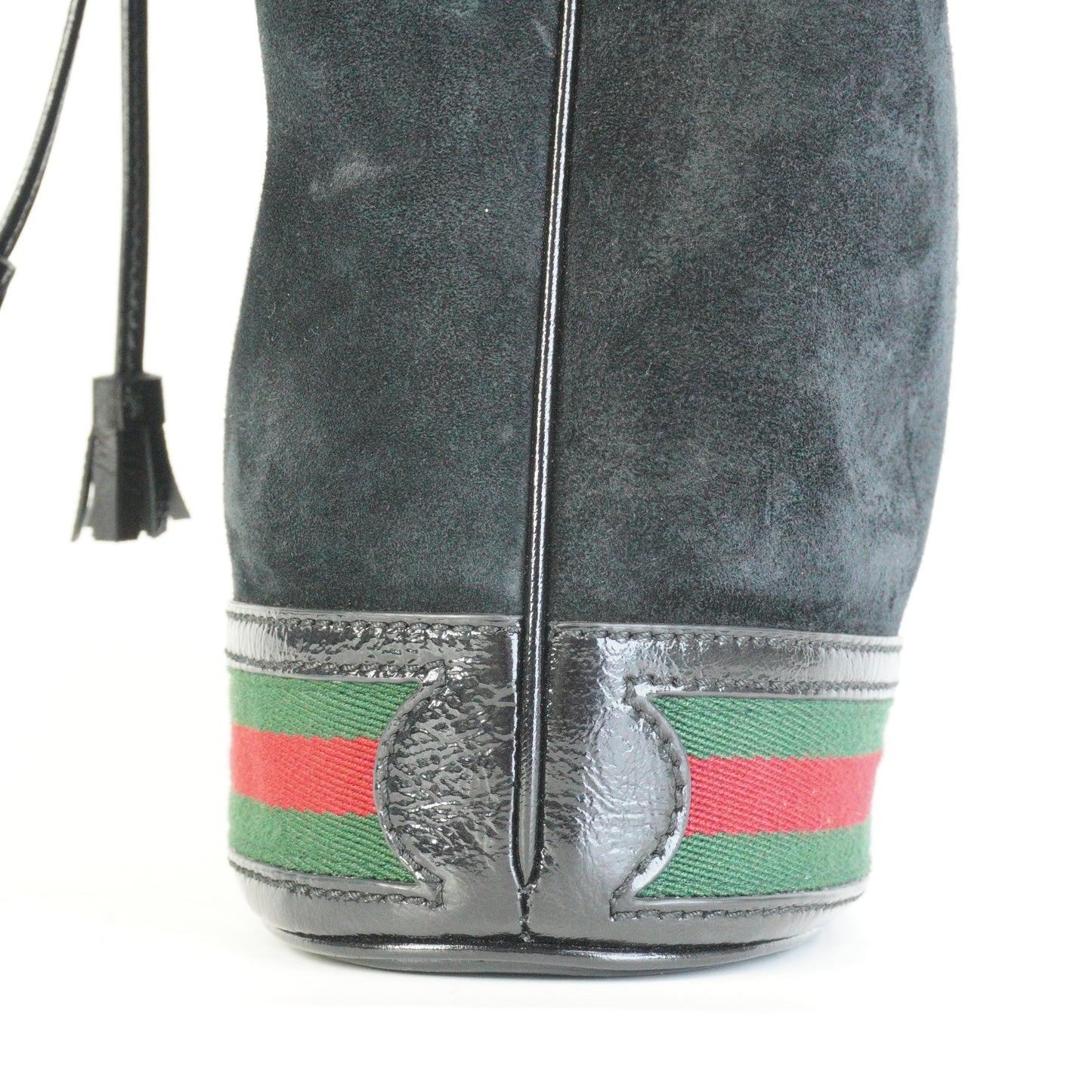 Gucci	Small Ophidia Black Suede Bucket Bag Small GHW