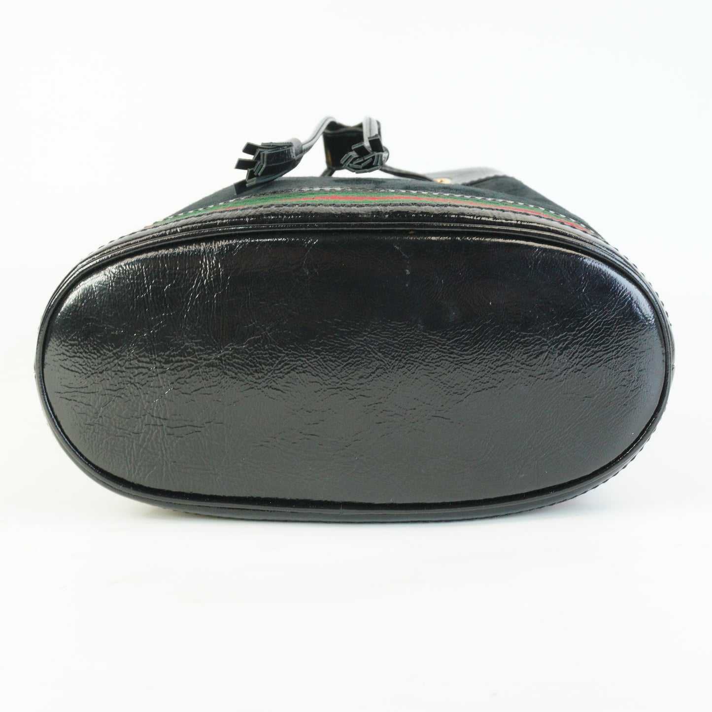 Gucci	Small Ophidia Black Suede Bucket Bag Small GHW
