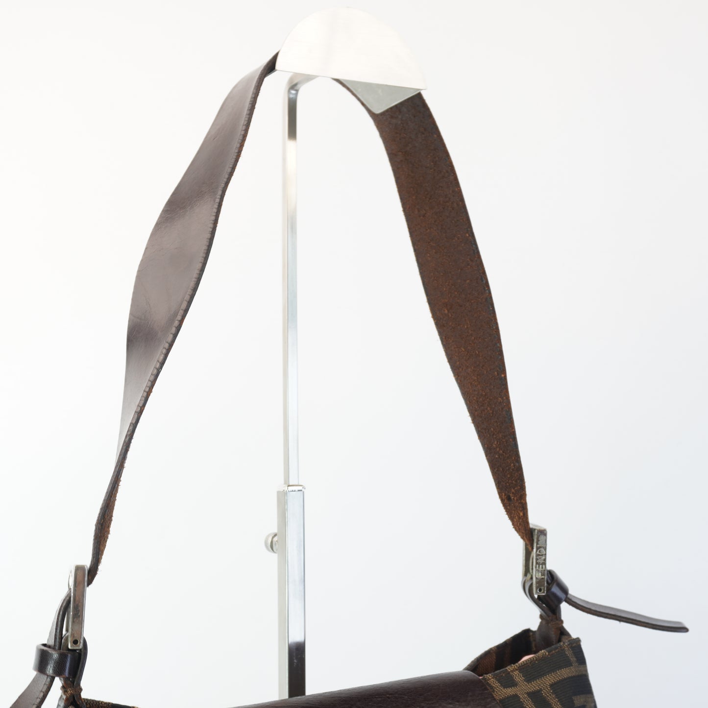 Fendi Zucca Shoulder Bag Brown and Black