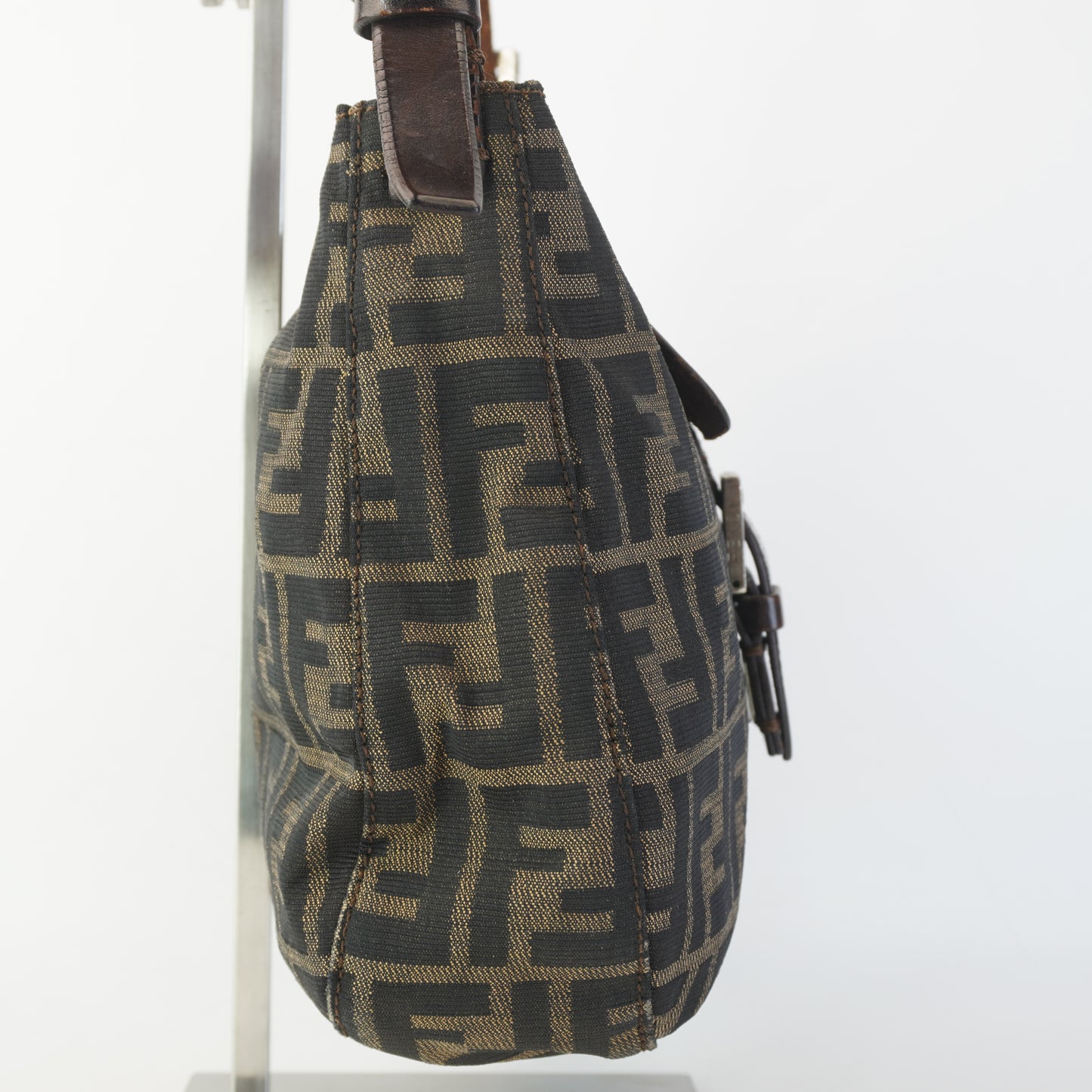 Fendi Zucca Shoulder Bag Brown and Black