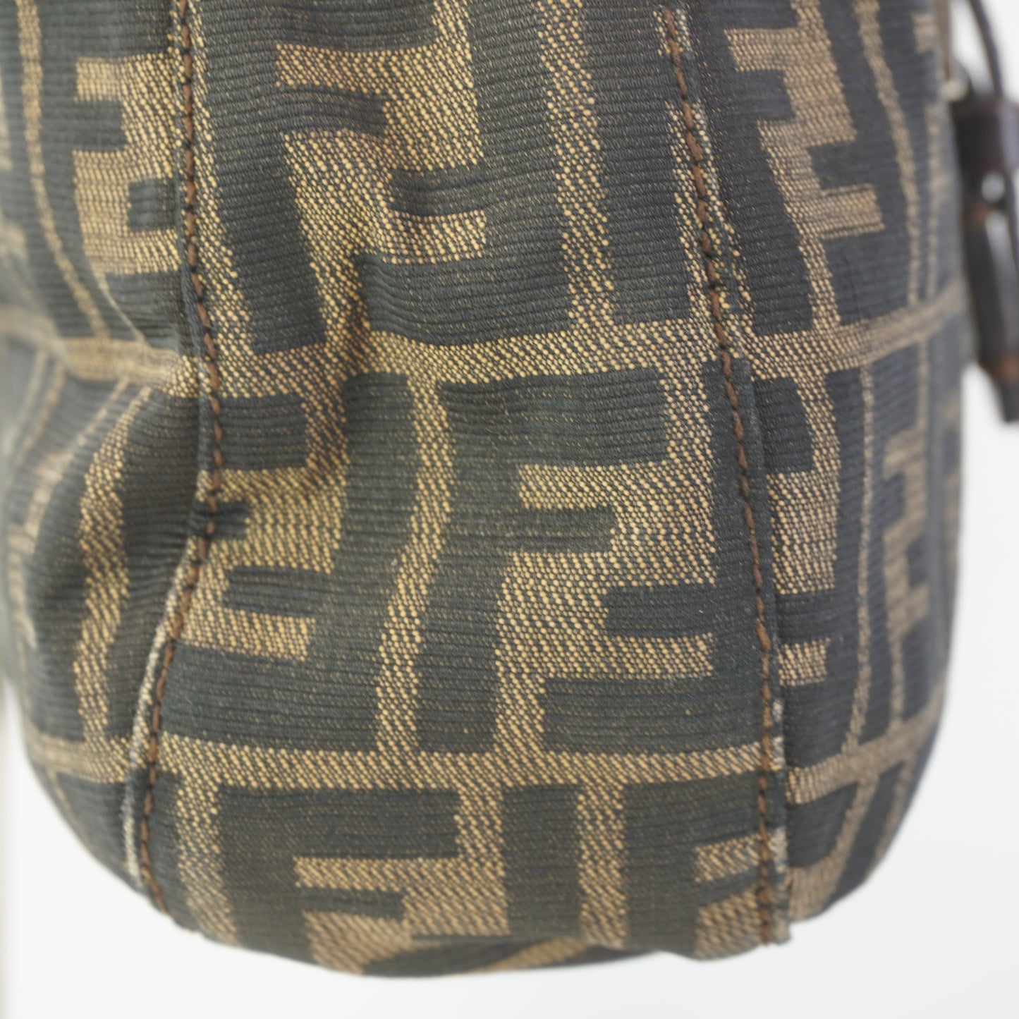 Fendi Zucca Shoulder Bag Brown and Black