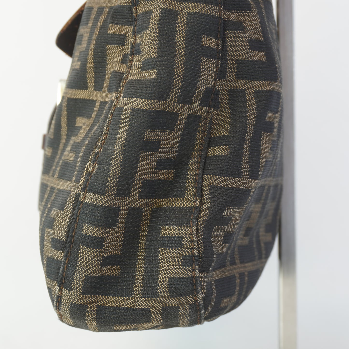 Fendi Zucca Shoulder Bag Brown and Black