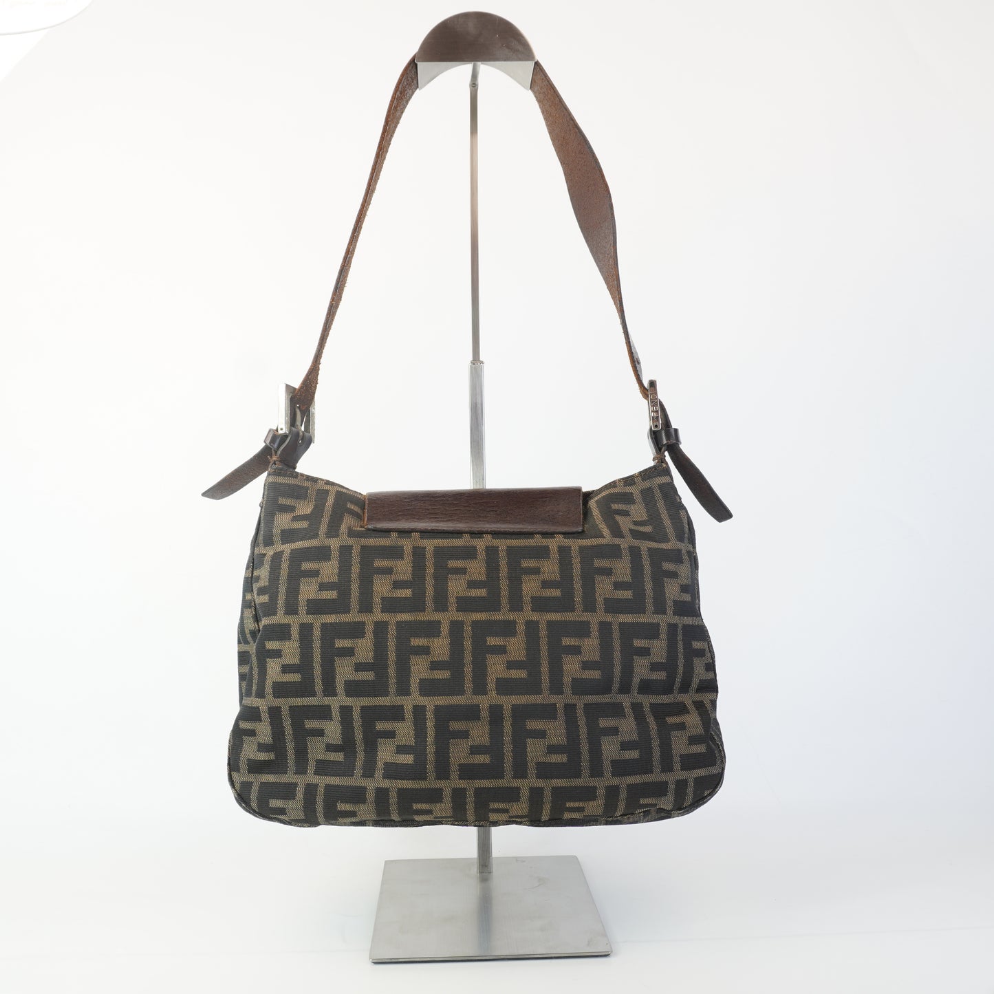 Fendi Zucca Shoulder Bag Brown and Black