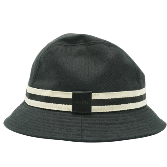 Gucci Navy web Bucket Hat